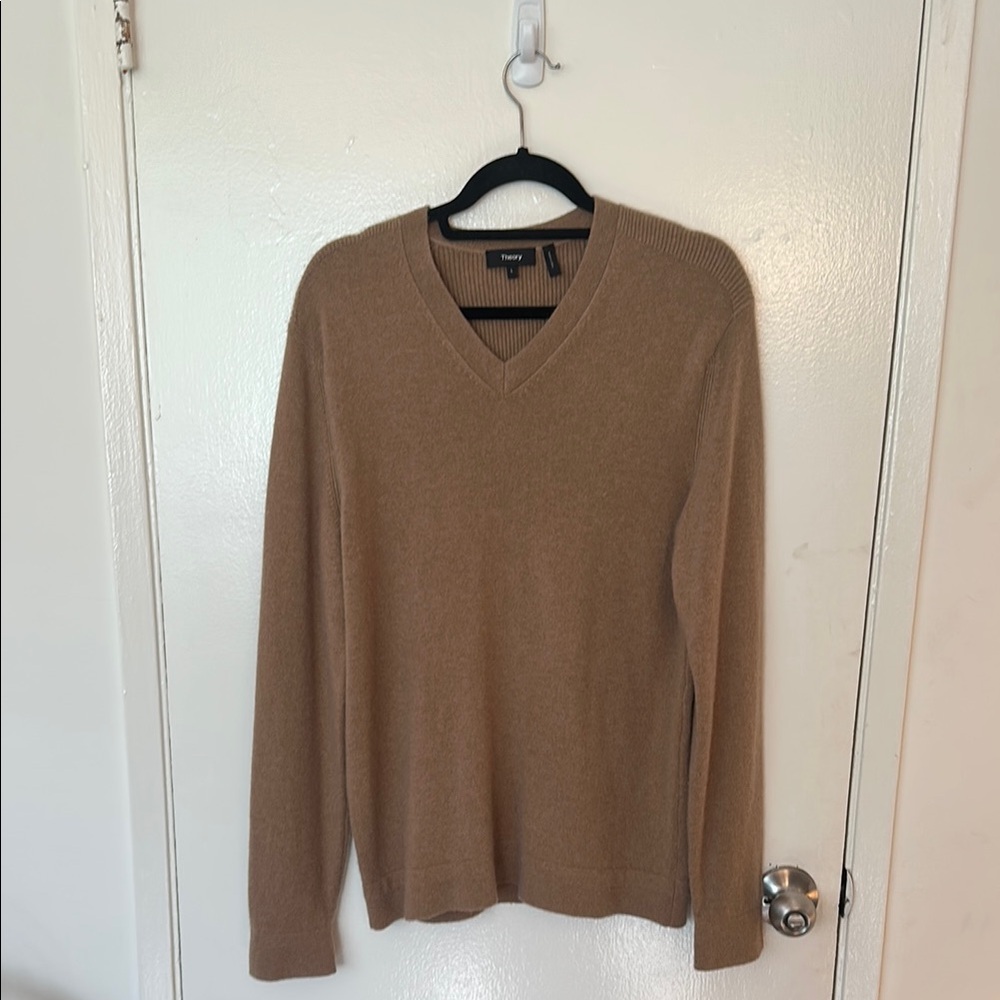 Tan V-Neck Sweater